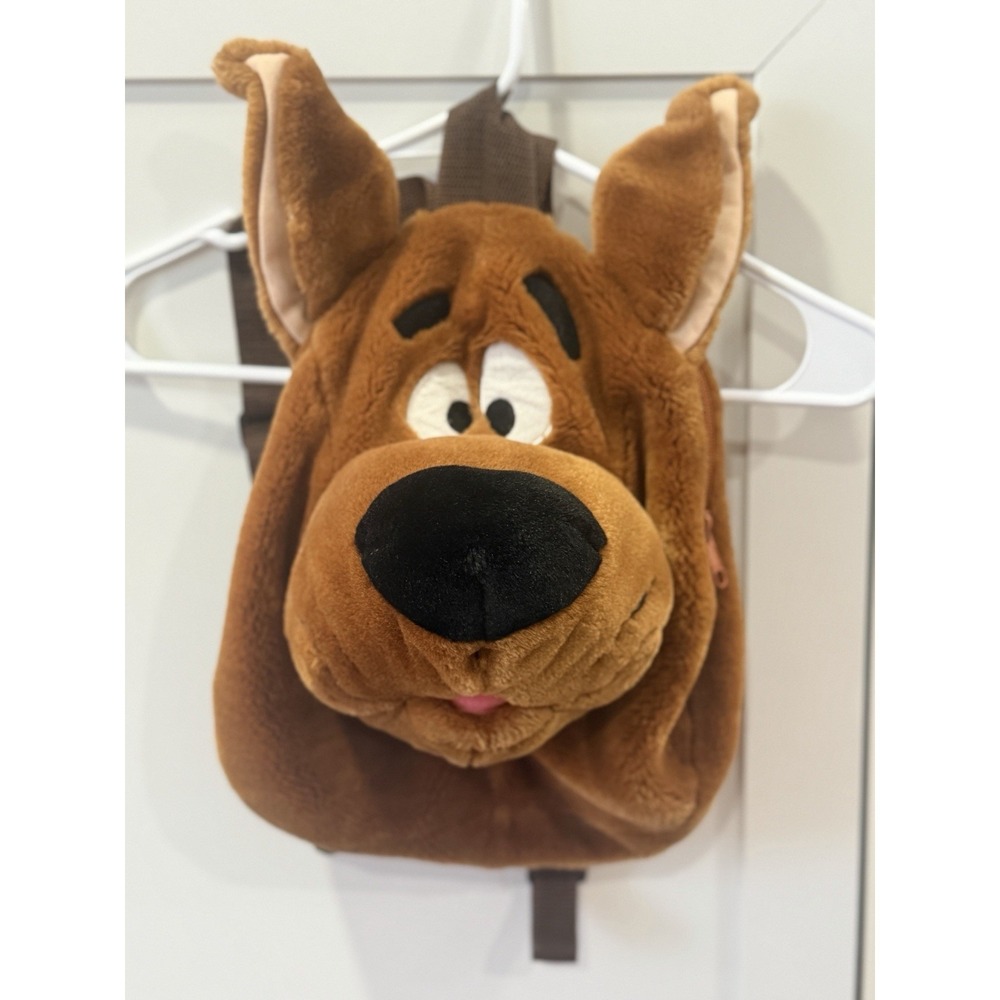 1997 SCOOBY DOO 3D Head Vintage Plush Backpack Bag Warner Bros Studio Kids Store